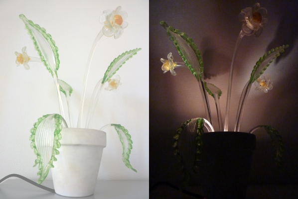 vaso di fiori luminoso